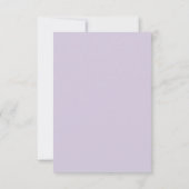 Carte de réponse de mariage aux fleurs de lilas (Dos)