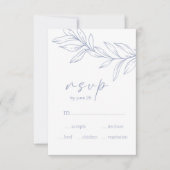 Carte de réponse de mariage aux fleurs de pervench (Devant)