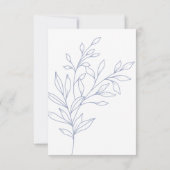 Carte de réponse de mariage aux fleurs de pervench (Dos)