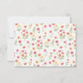 Carte de réponse de mariage aux fleurs sauvages ro (Dos)