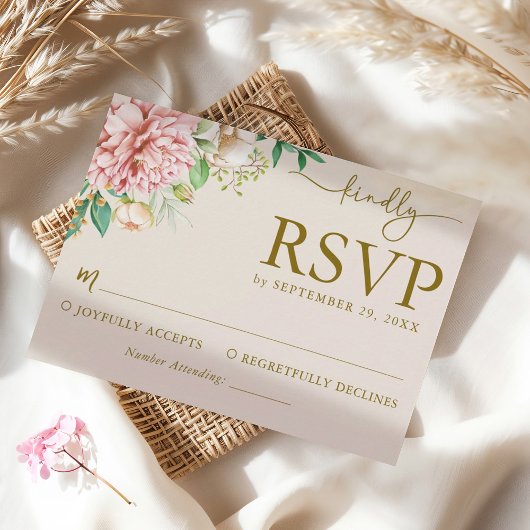 Carte de réponse de mariage aux hydrangeas aquarel