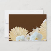 Carte de réponse de mariage aux orchidées et à l'h (Dos)