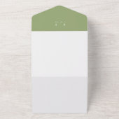 Carte de réponse de mariage aux roses blanches et (Dehors)