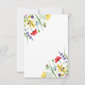 Carte de réponse de mariage avec cadre de fleurs s (Dos)