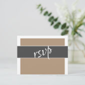 Carte de réponse de mariage avec choix de menu et  (Debout devant)