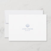 Carte de réponse de mariage avec choix de repas CA (Dos)