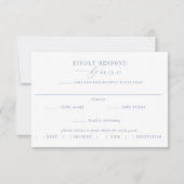 Carte de réponse de mariage avec choix de repas HY (Devant)