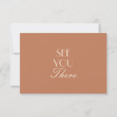 Carte de réponse de mariage avec code QR Beige Bro (Dos)