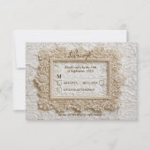 Carte de réponse de mariage avec code QR Broderie  (Devant)