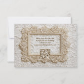 Carte de réponse de mariage avec code QR Broderie  (Dos)