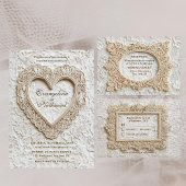 Carte de réponse de mariage avec code QR Broderie 