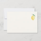 Carte de réponse de mariage avec code QR Citron ci (Dos)