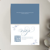 Carte de réponse de mariage avec code QR en écritu