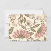 Carte de réponse de mariage avec code QR floral vi (Dos)