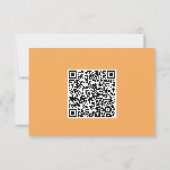 Carte de réponse de mariage avec code QR paillette (Dos)