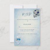 Carte de réponse de mariage avec code QR personnal (Devant)