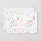 Carte de réponse de mariage avec confettis arc-en- (Dos)