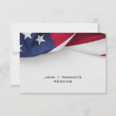 Carte de réponse de mariage avec drapeau américain (Dos)