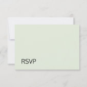 Carte de réponse de mariage avec feuillage vert (Dos)