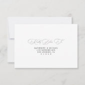 Carte de réponse de mariage avec feuilles d'eucaly (Dos)