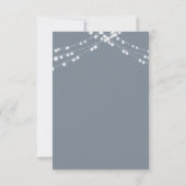 Carte de réponse de mariage avec guirlandes rustiq (Dos)