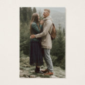 Carte de réponse de mariage avec photo de code QR  (Dos)