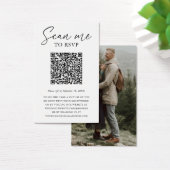 Carte de réponse de mariage avec photo de code QR  (Bureau)