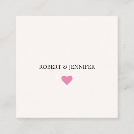 Carte de réponse de mariage avec QR Code élégant,  (Dos)