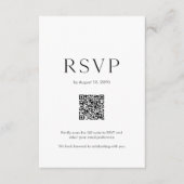 Carte de réponse de mariage avec QR Code | Floral (Devant)
