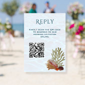Carte de réponse de mariage avec QR code Living Se
