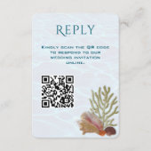 Carte de réponse de mariage avec QR code Living Se (Devant)