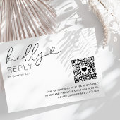 Carte de réponse de mariage avec QR Code moderne