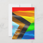 Carte de réponse de mariage avec typographie de dr (Devant)