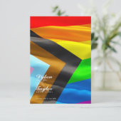 Carte de réponse de mariage avec typographie de dr (Debout devant)