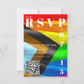 Carte de réponse de mariage avec typographie de dr (Dos)
