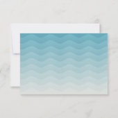 Carte de réponse de mariage avec vagues et nœud om (Dos)