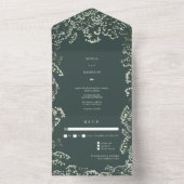 Carte de réponse de mariage Baby's Breath vert éme (À l'intérieur)