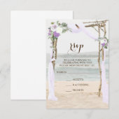 Carte de réponse de mariage Beach Arbor Lavande (Devant / Derrière)