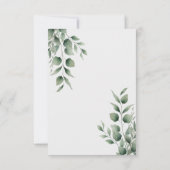 Carte de réponse de mariage blanc moderne avec feu (Dos)