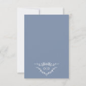 Carte de réponse de mariage bleu poussiéreux victo (Dos)