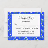 Carte de réponse de mariage Blue Crocus (Devant)