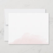 Carte de réponse de mariage | Blush et fleurs (Dos)