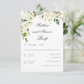 Carte de réponse de mariage bohème (Debout devant)