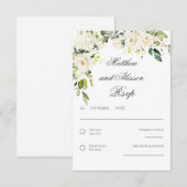 Carte de réponse de mariage bohème (Devant / Derrière)