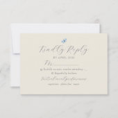 Carte de réponse de mariage bohème chic de printem (Devant)