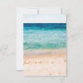 carte de réponse de mariage bohème plage sable (Dos)