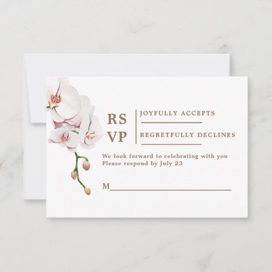 Carte de réponse de mariage bohème RSVP (Devant)
