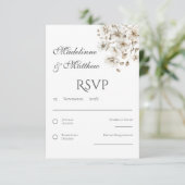 Carte de réponse de mariage boho (Debout devant)