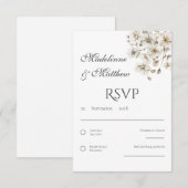 Carte de réponse de mariage boho (Devant / Derrière)