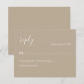 Carte de réponse de mariage boho (Devant / Derrière)